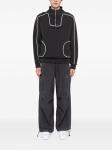 BARROW Katoenen broek met wijde pijpen en vlakken - Grijs