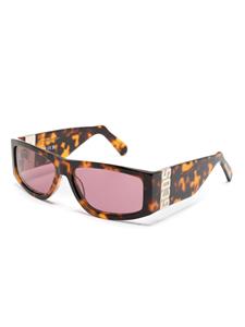 GCDS GD0037 zonnebril met rechthoekig montuur - Bruin
