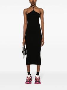 AMIRI Midi-jurk met logoplakkaat - Zwart