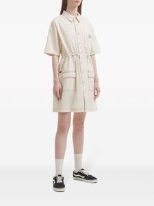 CHOCOOLATE Denim blousejurk met trekkoord - Beige