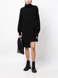 yohjiyamamoto Yohji Yamamoto Asymmetrische mini-jurk - Zwart
