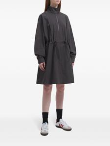 Izzue half-zip drawstring-waist midi dress - Grijs