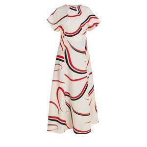 Tommy Hilfiger Midikleid "RIBBON F&F SS MIDI DRESS", mit Allover-Muster