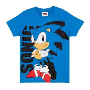 Sonic The Hedgehog jongens stripfiguur T-shirt 9-10 Years blauw