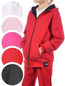 Kmisso Mädchen Kapuzen Sweatjacke Hoodie 104 wit