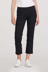 LAURIE Damen vegan Hose Straight Helen Extra Short Length Schwarz