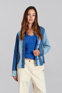 KOMODO Damen vegan Jacke Nelly Blau Patchwork