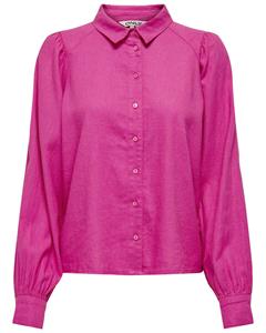 Only Onlcaro ls linen bl puff shirt cc fuchsia