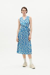 Thinking MU Damen vegan Kleid Klein Schmetterling Amapola Blau