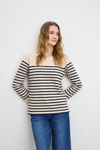 LAURIE Damen vegan Sweathirt Gabrielle Breton Ls Birch Stripe