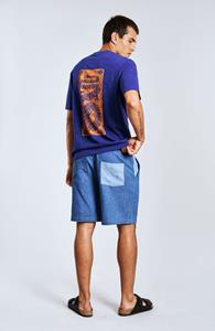 KOMODO Herren vegan Shorts Mario Blau Patchwork
