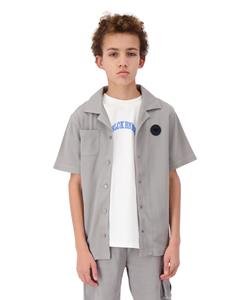 Black Bananas Waffle Shirt Kids Grijs - 