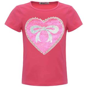 BEZLIT Mädchen Wende Pailletten T-Shirt mit einem Herz-Motiv 104 zwart