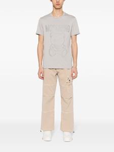 Moschino Broek met geborduurd logo - Beige