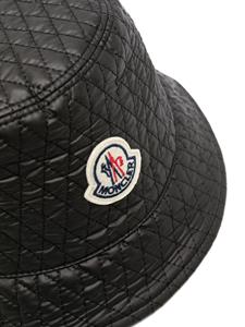 Moncler Vissershoed met logopatch - Zwart