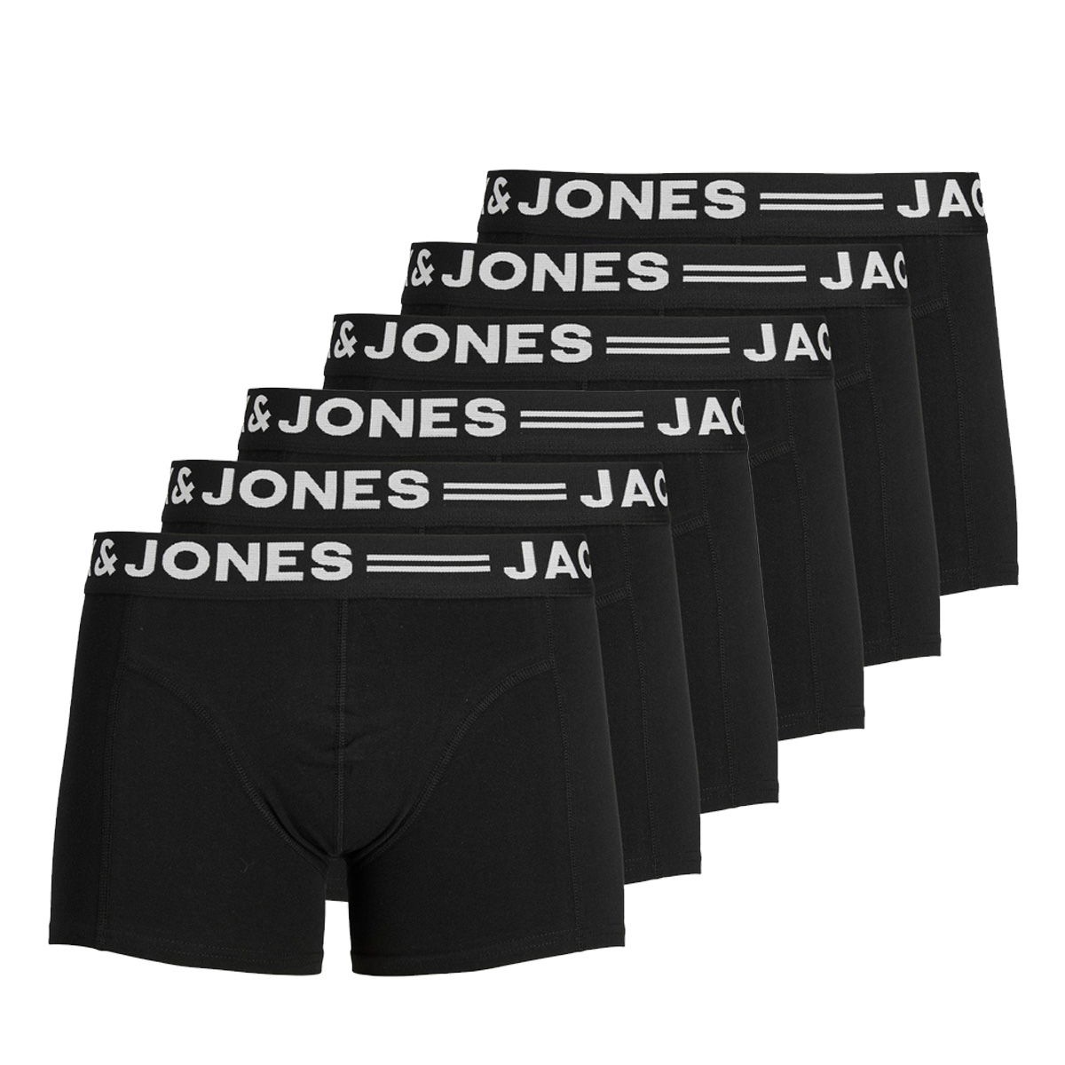 Jack & Jones Boxershorts SENSE Trunks 6-pack Zwart-XL