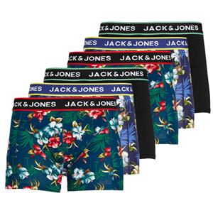 Jack & Jones Boxershorts JACFLOWER Trunks 6-pack Zwart / Navy-S