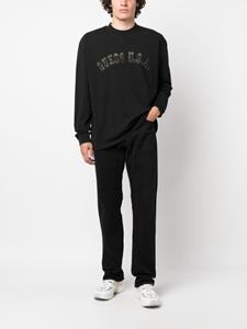 GUESS USA Sweater met logoprint - Zwart