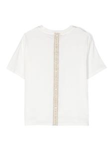 balmainkids Balmain Kids T-shirt met logoprint - Wit