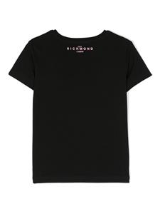 John Richmond Junior logo-print cotton-blend T-shirt - Zwart