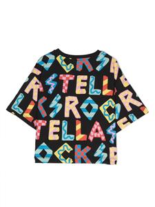 Stella McCartney Kids T-shirt met logoprint - Zwart