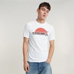 G-Star RAW T-Shirt sunrise slim r t mit Markenprint