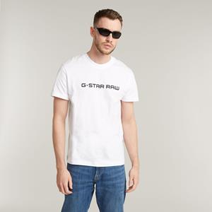 G-Star RAW Corporate Script Logo T-Shirt - Wit - Heren