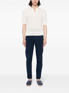 Tagliatore drawstring cotton trousers - Blauw