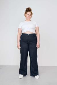 Dawn Damen vegan Jeans Dew Flared Raw Blue