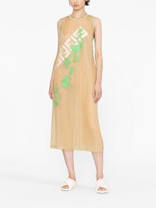 FENDI Mouwloze midi-jurk - Beige