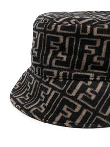 FENDI Vissershoed met FF jacquard - Zwart