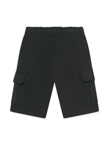 Guess kids logo-appliqué track shorts - Zwart