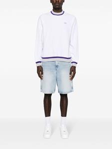 noahny NOAH NY Sweater met geborduurd logo - Grijs