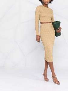 FENDI Kokerrok met FF patroon - Goud