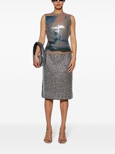 16Arlington Delta sequin-embellished skirt - Zwart