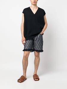 FENDI Bermuda shorts met monogramprint - Blauw