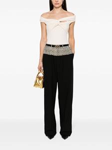 FENDI Pantalon met logoprint - Zwart
