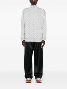 Balenciaga logo-intarsia roll-neck jumper - Grijs