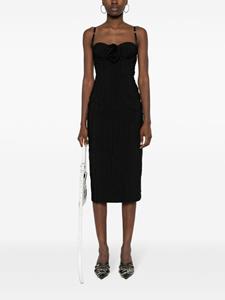 Blumarine Jurk met bloemenpatch - Zwart