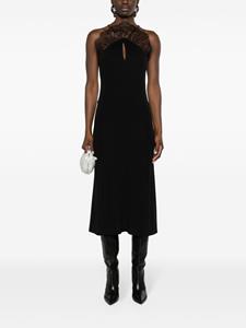 Givenchy Halterjurk met bloemenpatch - Zwart