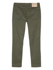 Boglioli Twill broek met toelopende pijpen - Groen
