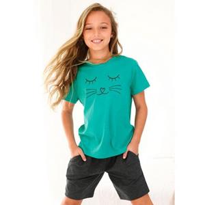 Vivance Pyjama Pyjama met kattenprint (2-delig, 1 stuk)