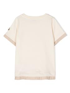 monclerenfant Moncler Enfant T-shirt met geborduurd logo - Beige