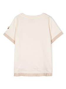 Moncler Enfant T-shirt met geborduurd logo - Beige