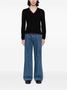 Gucci Trui met V-hals - Zwart
