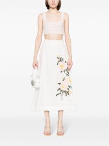 ZIMMERMANN Flared rok - Wit