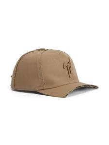 Giuseppe Zanotti Cohen frayed-detail cap - Beige