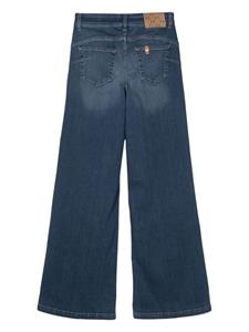 LIU JO logo-patch flared jeans - Blauw