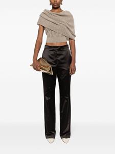 FENDI Bootcut satijnen broek - Bruin