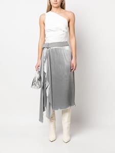 FENDI Midi-rok met satijnen afwerking - Zilver